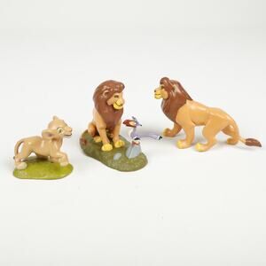 Lot of 3 Disney Lion King PVC Figurines Simba ZaZu Bird Nala